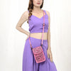 ADBG1448 American Darling Pink Western Leather Cell Phone Holder Hand-Tooled Floral Genuine Leather Crossbody