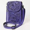 ADBG1448 American Darling Hand Tooled Leather Cell Phone Holder Western Crossbody