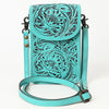 ADBG1448 American Darling Hand Tooled Leather Cell Phone Holder Western Crossbody