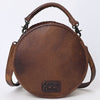 ADBG1449 American Darling Hand Tooled Western Leather Canteen Bag Genuine Leather Floral Carved Crossbody