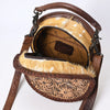 ADBG1449 American Darling Hand Tooled Western Leather Canteen Bag Genuine Leather Floral Carved Crossbody