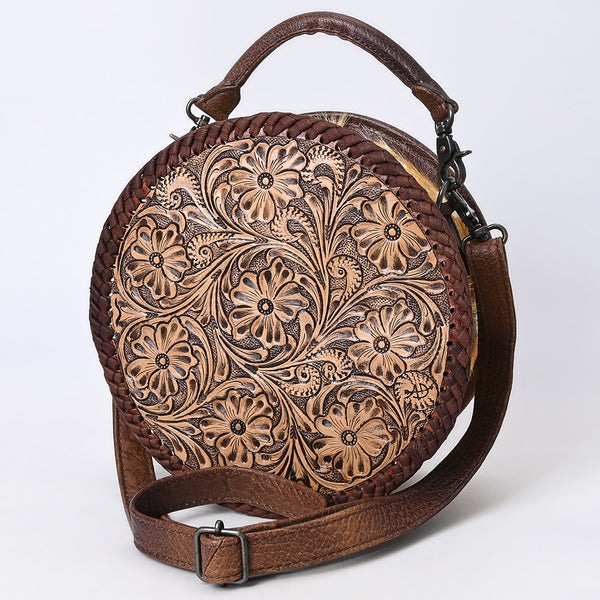 ADBG1449 American Darling Hand Tooled Western Leather Canteen Bag Genuine Leather Floral Carved Crossbody