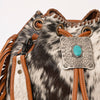ADBG1272 American Darling Hair-On Cowhide Bucket Bag -Western Fringe Purse
