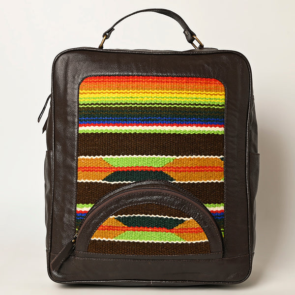 OHA138Backpack Saddle Blanket Genuine Leather Western Women Bag | for Laptop School Purse Travel