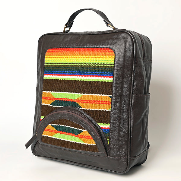 OHA138Backpack Saddle Blanket Genuine Leather Western Women Bag | for Laptop School Purse Travel