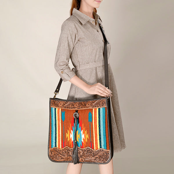 OHA115 Crossbody Genuine Leather women bag western Bag