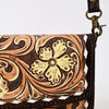 ADBGA553 American Darling Hand Tooled Floral Carved Small Cross body Bag