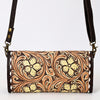 ADBGA553 American Darling Hand Tooled Floral Carved Small Cross body Bag