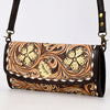 ADBGA553 American Darling Hand Tooled Floral Carved Small Cross body Bag