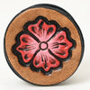 ADPNA101 Floral Design Hand-Tooled Leather Cell Phone Pop Socket - By American Darling