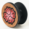 ADPNA101 Floral Design Hand-Tooled Leather Cell Phone Pop Socket - By American Darling