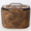 ADBGA411 American Darling Hand Tooled Floral Carved Genuine Leather Jewelry Case
