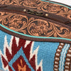 ADBGA555 American Darling Hand Woven Saddle Blanket & Tooled Leather Toiletry