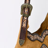 ADBGA419 American Darling Genuine Leather Fringed Crossbody Bag Hand Tooled Floral Carved