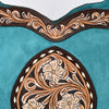 ADBGA419 American Darling Genuine Leather Fringed Crossbody Bag Hand Tooled Floral Carved