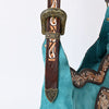 ADBGA419 American Darling Genuine Leather Fringed Crossbody Bag Hand Tooled Floral Carved