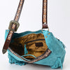 ADBGA419 American Darling Genuine Leather Fringed Crossbody Bag Hand Tooled Floral Carved