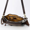 ADBGA550 American Darling Fringed Hair-On Cowhide Hand Tooled Leather Fanny Pack