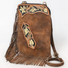 ADBGA556 American Darling Hand Tooled Floral Carved Fringed Leather Chaps Bag