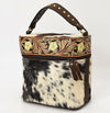 ADBGA427 American Darling Hair-On Cowhide Hand Tooled Leather Western Jewelry case