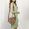 ADBGA430 American Darling Hand Tooled Leather Canteen Bag Floral Carved Crossbody