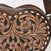 ADBGA430 American Darling Hand Tooled Leather Canteen Bag Floral Carved Crossbody