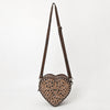 ADBGA430 American Darling Hand Tooled Leather Canteen Bag Floral Carved Crossbody