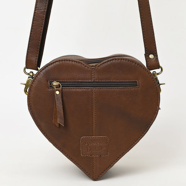 ADBGA430 American Darling Hand Tooled Leather Canteen Bag Floral Carved Crossbody