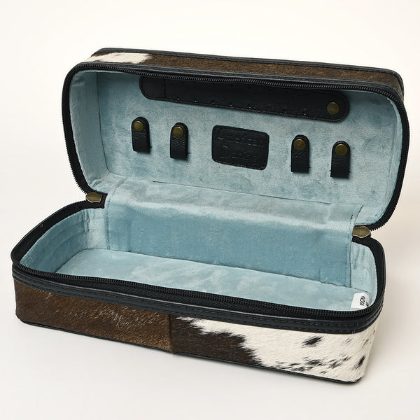ADBGA453A American Darling Tooled Leather Cowhide Jewelry Accessory Case Western Organizer Box