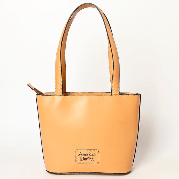 LC-ADBGZ836 Sunflower Tooled Leather Western Tote Bag Natural Tan