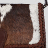 ADBGM403 Hair-On Cowhide Shoulder Bag with Braided Leather Trim - American Darling