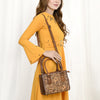 ADBG1452 American Darling Western Genuine Leather Hand-Tooled Tote Bag- Floral Carved Artisanal Womens Purse