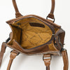 ADBG1452 American Darling Western Genuine Leather Hand-Tooled Tote Bag- Floral Carved Artisanal Womens Purse
