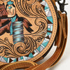 ADBG1457 American Darling Tooled Leather Canteen Bag | Barrel Racing Western Purse
