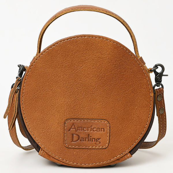 ADBG1457 American Darling Tooled Leather Canteen Bag | Barrel Racing Western Purse