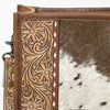 ADBG1460 American Darling Western Leather Cowhide Crossbody Bag with Hand-Tooled Floral Detailing | Genuine Leather