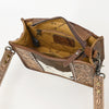 ADBG1460 American Darling Western Leather Cowhide Crossbody Bag with Hand-Tooled Floral Detailing | Genuine Leather