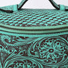 ADBGZ829 Hand-Tooled Leather Western Belt Bag - Floral Fanny Pack with Adjustable Strap