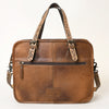 ADBG1183 American Darling Turquoise Crocdile Embossed & Hand Tooled Leather Briefcase Tote