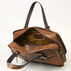 ADBG1183 American Darling Turquoise Crocdile Embossed & Hand Tooled Leather Briefcase Tote