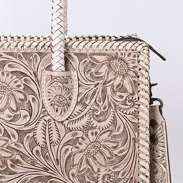 ADBG1131 American Darling Hand Tooled Leather Tote Bag -Western Floral Carved Purse