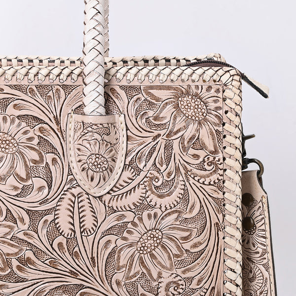 ADBG1131 American Darling Hand Tooled Leather Tote Bag -Western Floral Carved Purse