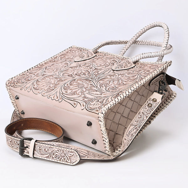 ADBG1131 American Darling Hand Tooled Leather Tote Bag -Western Floral Carved Purse