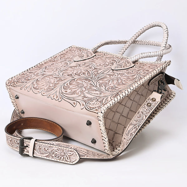 ADBG1131 American Darling Hand Tooled Leather Tote Bag -Western Floral Carved Purse
