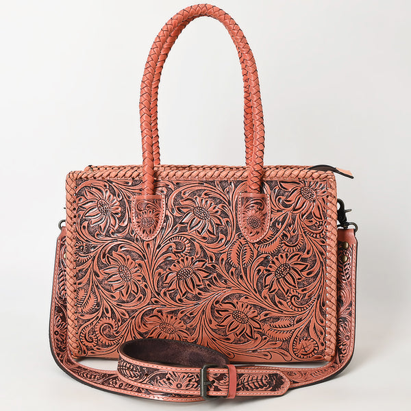 ADBG1131 American Darling Hand Tooled Leather Tote Bag -Western Floral Carved Purse