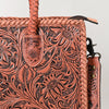 ADBG1131 American Darling Hand Tooled Leather Tote Bag -Western Floral Carved Purse