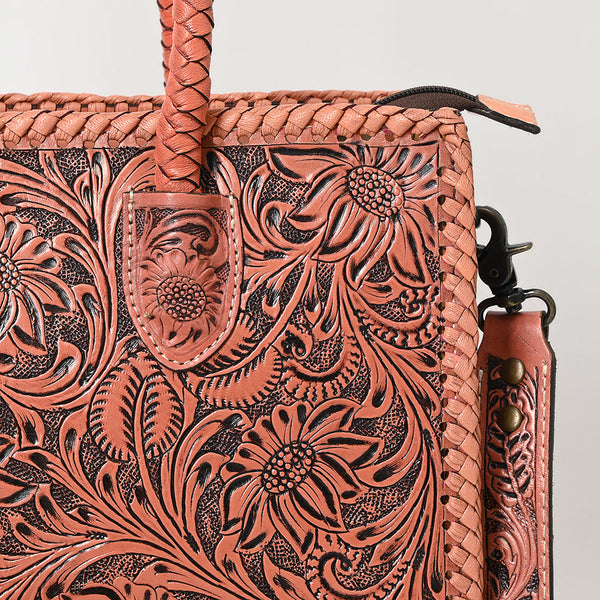 ADBG1131 American Darling Hand Tooled Leather Tote Bag -Western Floral Carved Purse