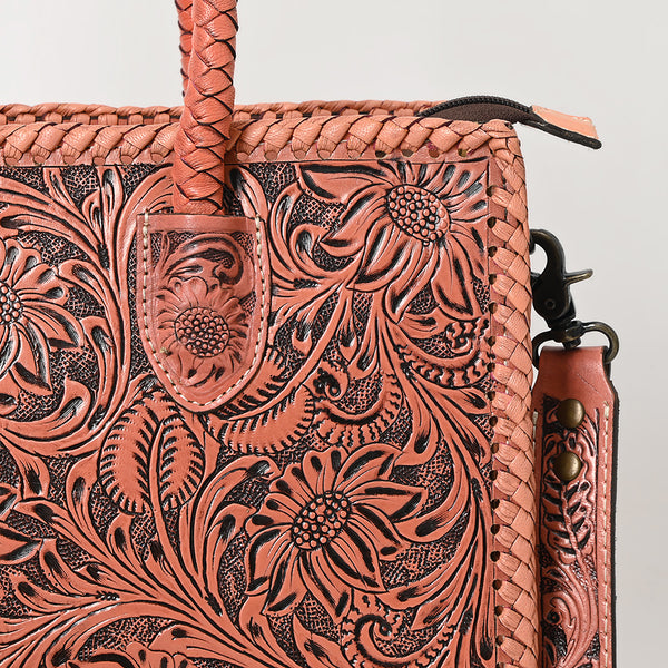 ADBG1131 American Darling Hand Tooled Leather Tote Bag -Western Floral Carved Purse