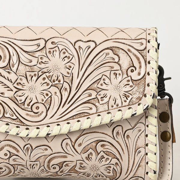 ADBG1133 American Darling Hand Tooled Floral Leather Crossbody Bag Western Purse