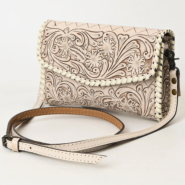 ADBG1133 American Darling Hand Tooled Floral Leather Crossbody Bag Western Purse